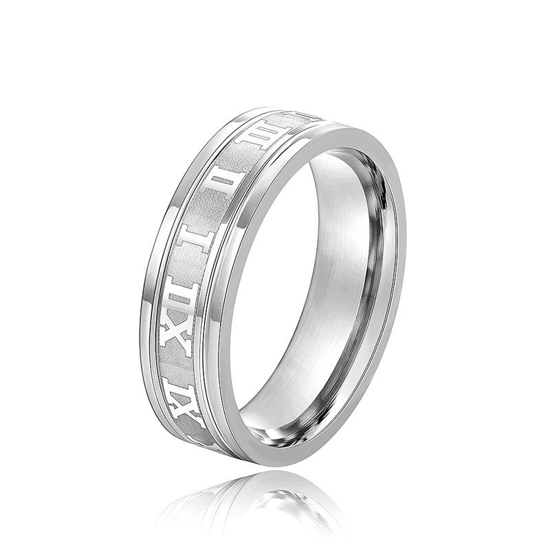 Ring, Mode-Ring mit römischen Ziffern, Unisex, personalisierter geschlechtsneutraler Stil