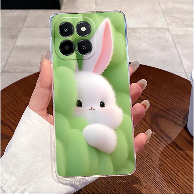 For Honor X6c Case NIC-LX2 Clear Luxury Cute Love Rabbit Funny TPU Soft Silicone Phone Case Honor X6c Back Cover NIC-LX1 NIC-LX3