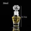 European Style Transparent Glass Carved Small Wine and Liquor Bottle/Vase