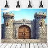 1 Piece of Retro Polyester Fiber Castle Backdrop Fabric - Designed for Protection, Machine Washable, No Power Supply Required