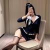 2025 NEW Woman Sexy Airline Stewardess Cosplay Sexy Air Hostess Uniform Halloween Costumes Fancy Role Play Party Nightclub Set