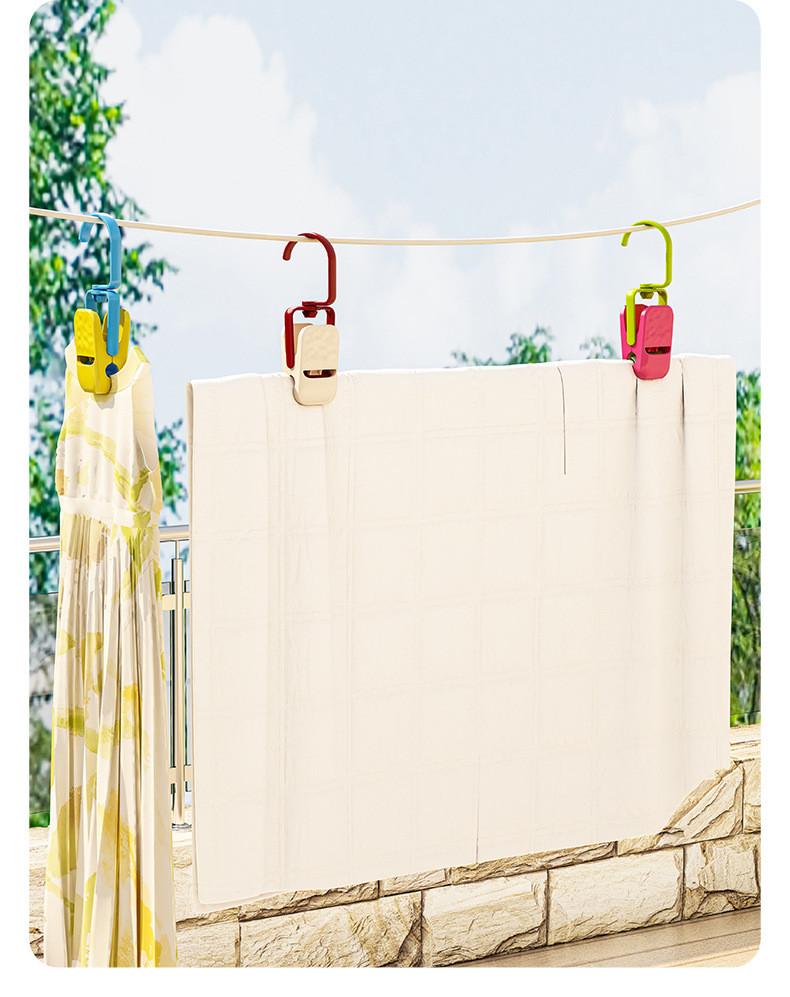 Plastic Multifunction Clothes Drying Clips With Soft Rubber For Home Use And Wind Resistance