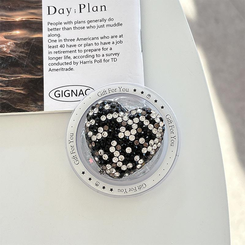 Korean INS Style Magnetic Phone Stand: Retractable Desktop Holder with Airbag & Finger Ring for Hands-Free Viewing