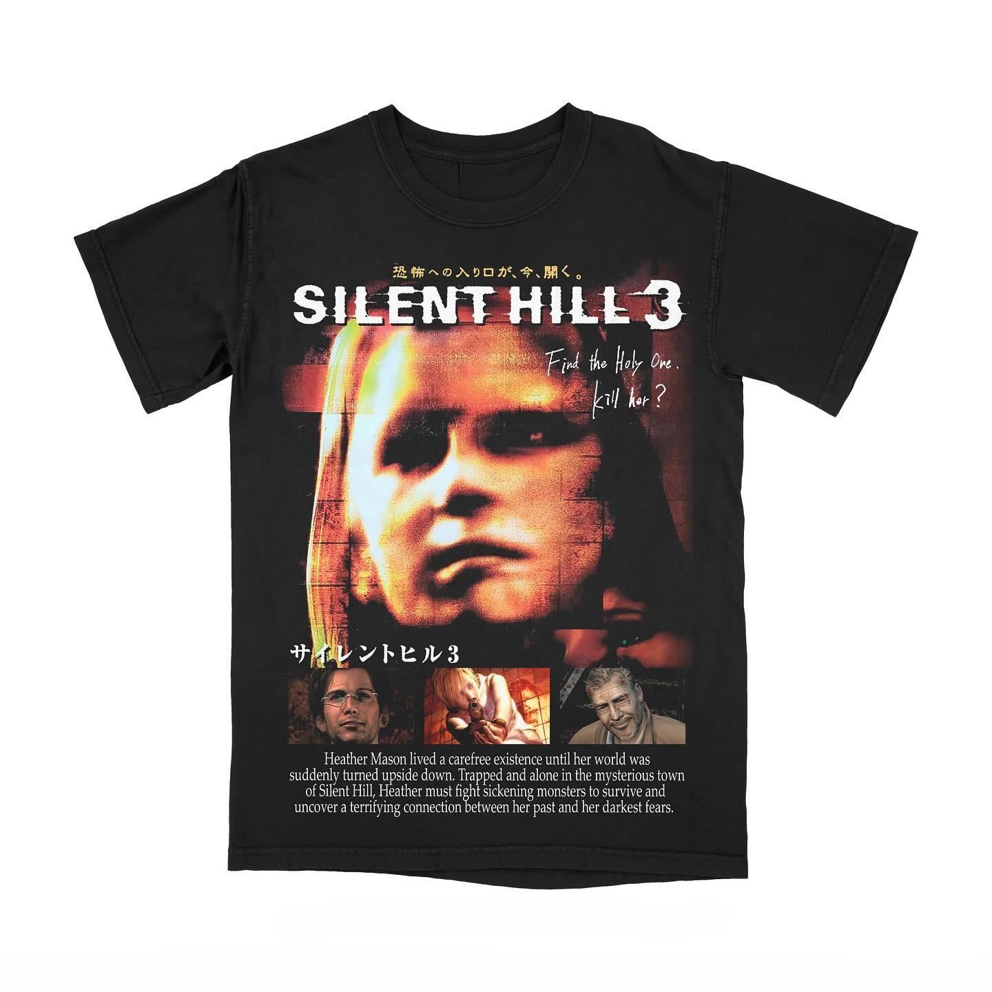 

Silent Hill 2 Відеогра Чорна Ретро Ігрова Футболка Тішка Чоловіки Жінки Святкова Повсякденна Футболка З Коротким Рукавом Вільна Футболка M