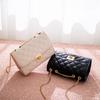A Women's One-shoulder Rhombus Chain Bag, Summer New Product Personalized Bag Cover Lock Change Bag