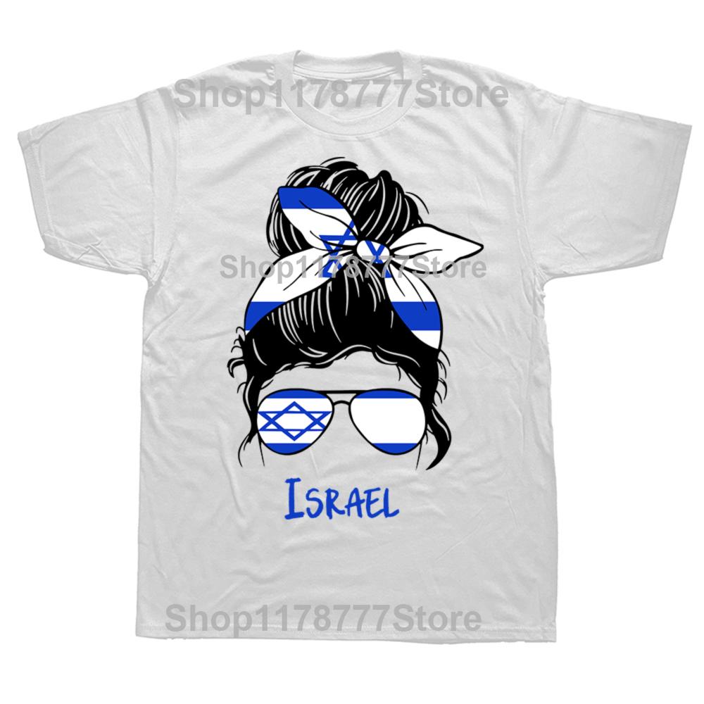 Funny Israel Girl Israeli Flag T Shirts Graphic Cotton Streetwear Short Sleeve Birthday Gifts Summer Style Tshirt Mens Clothing