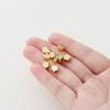 20PCS 14K 18K Gold Plated Brass Round Square Cross Flowers Beads Spacer Beads Jewelry Making Supplies DIY Necklaces Findings
