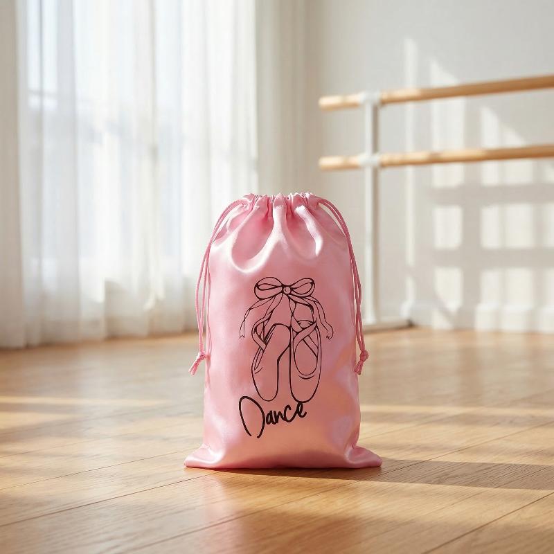 Large Capacity Dance Shoes Storage Bag Satin Handbag Organizer for Ballet Jazz Shoes Home and Dance Studio Use