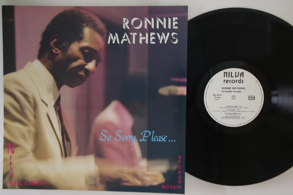 LP Record RONNIE MATHEWS - So Sorry Please... NQ3414 NILVA 1985 France Jazz Used