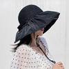 Spring Summer Hat For Women Big Wide Brim Women Bucket Hat Solid Color Foldable Uv Protection Outdoor Beach Panama Cap Sun Hats