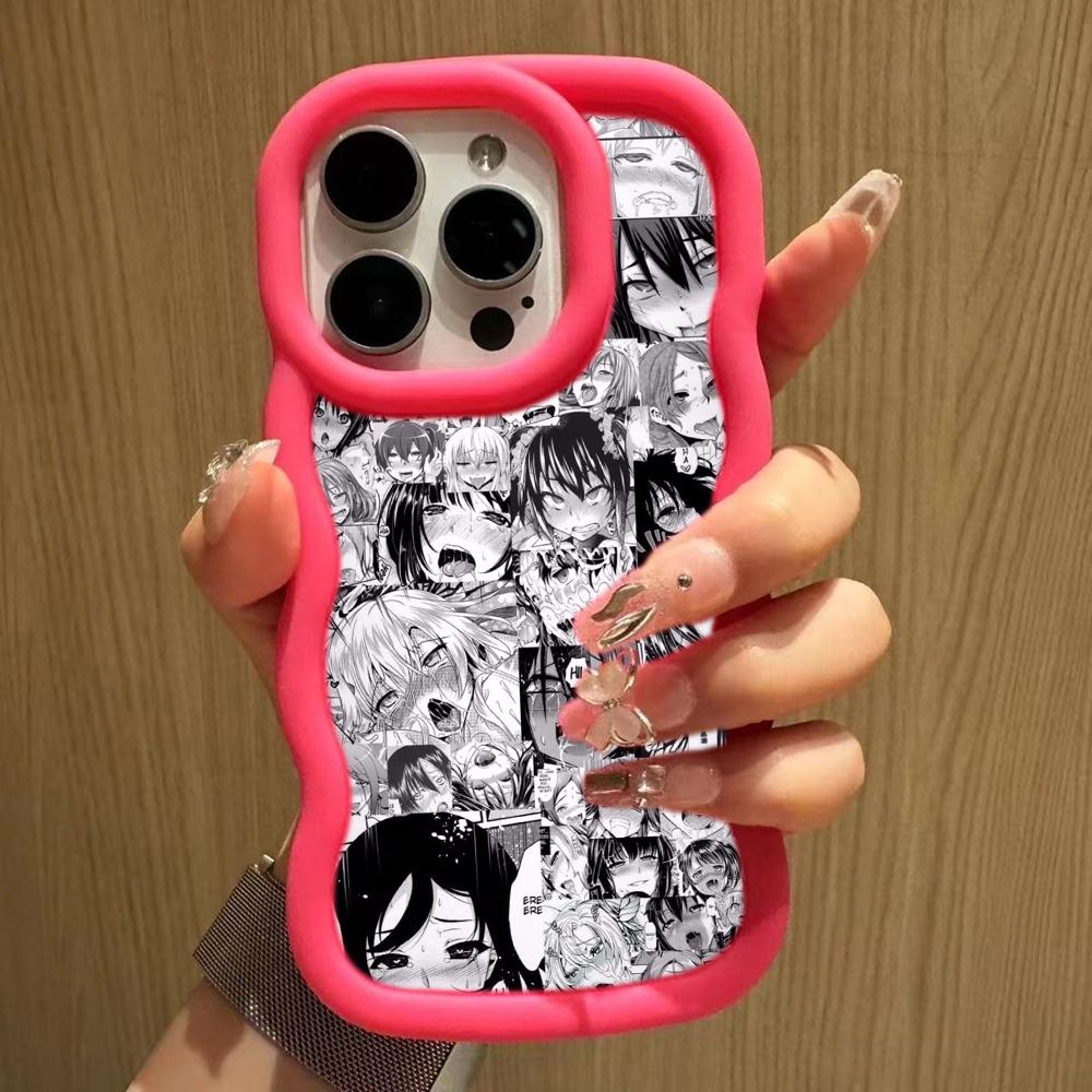 Ae81 Hentai Harajuku Anime Girl art Protective Phone Cases for Samsung S24 Plus S23 Ultra A14 A55 A06 Honor Motorola OnePlus Big Wave TPU Back Cover