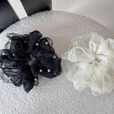 Haarband für Mädchen Frauen Accessoires Scrunchies koreanisch elastisch Gummi Fascinator elegant Designer Vintage Perle Erwachsene neu