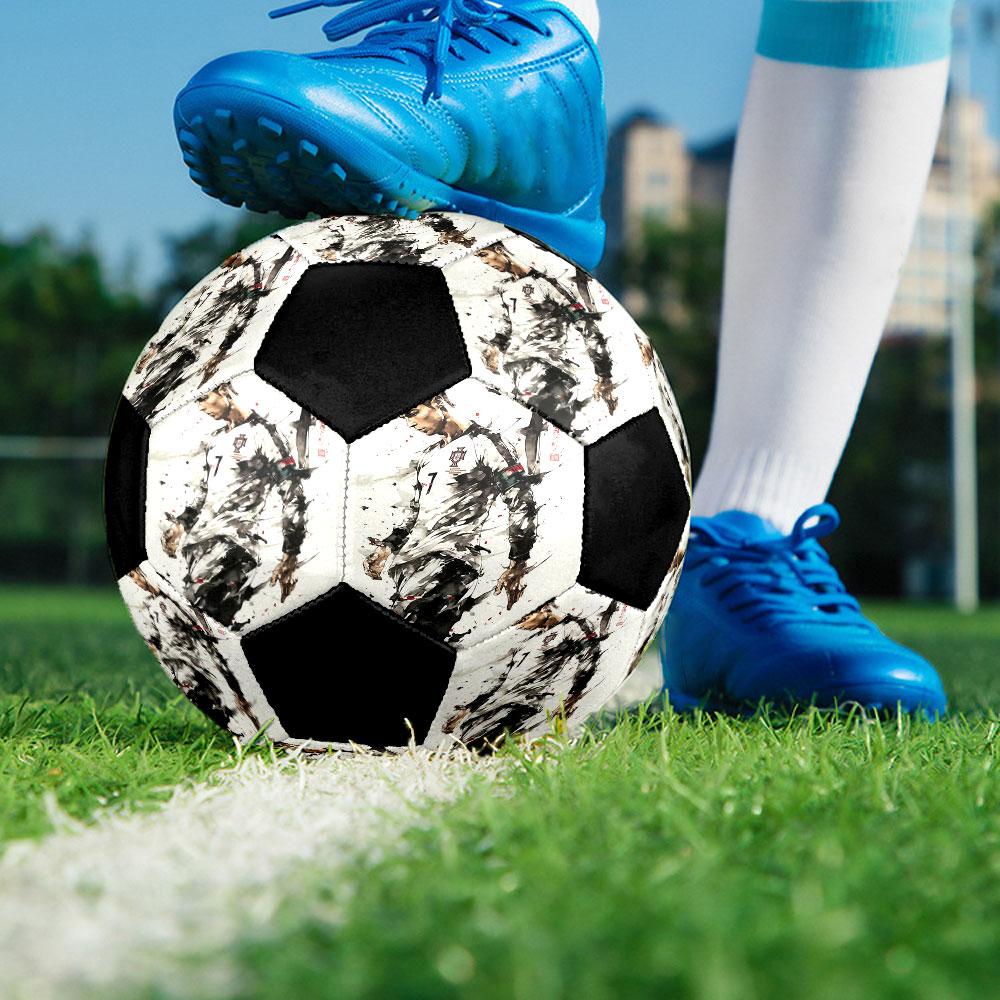 1 pz Pallone da Calcio Cristiano Ronaldo Taglia 5 Pallone da Calcetto Indoor Colorato alla Moda Gioco in Giardino - Ottimo Regalo per gli Appassionati di Sport HE44