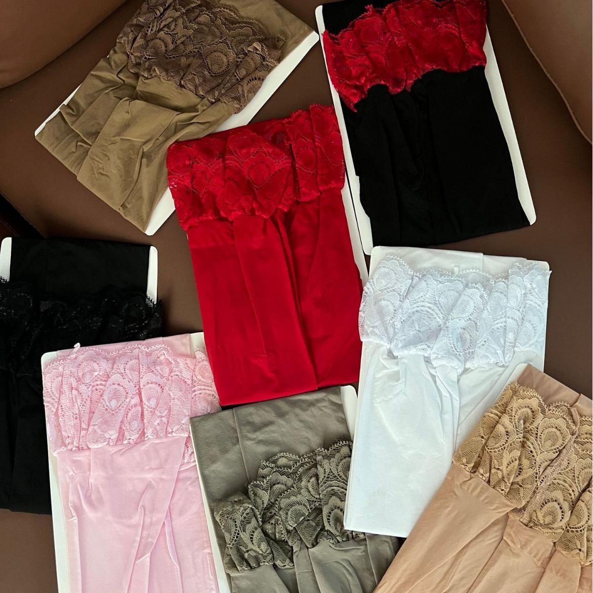 

Носки выше колена с нескользящей блестящей отделкой Aurora Horse Oil Peacock Lace Plus Size (65cm, fits up to 300 lbs)