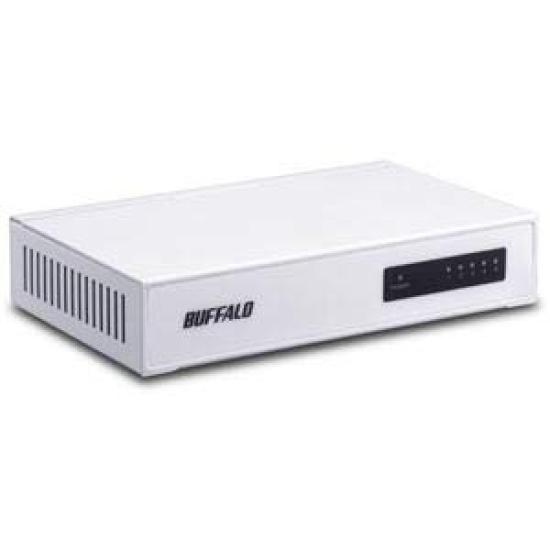 Buffalo compatible switching hub Metal casing power supply 5 ports White 1 unit 2 (Summary) 10/100M Built-in LSW4-TX-5NS/WHD [x sets]