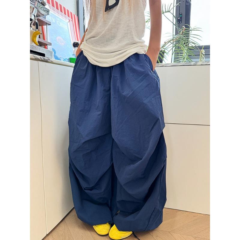 

Винтажный вышитый темно-синий комбинезон парашютиста мужской летний тонкий оверсайз ленивые повседневные брюки 2XL тёмно-синий