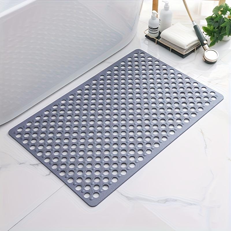 

1pc Bathtub Mat TPE Environmental Protection Bathroom Non-slip Mat Porous Water Leakage with Suction Cup Non-slip Mat Anti-wrestling Mat 17in*29in