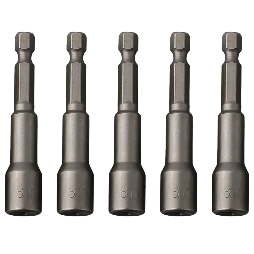 Mm Hex Socket Nut Screw Set Tech Tek 5Pcs Bit Cladding Drill Driver Magnetic Roofing Useful Hot Sale Practical