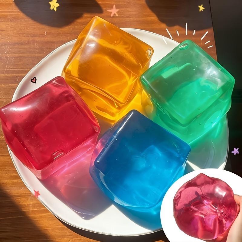Car Beautiful Stickers Large Extra Maltose Ice Cubes Fidget Squishes Kneading Ice Crystal Maltose Appearance Squeeze Toy Squishy Venting Gift Plus Size