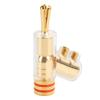 1 Pair Gold Plated Speaker Wire Connectors Solderless Speaker Plugs  Amplifier Systems