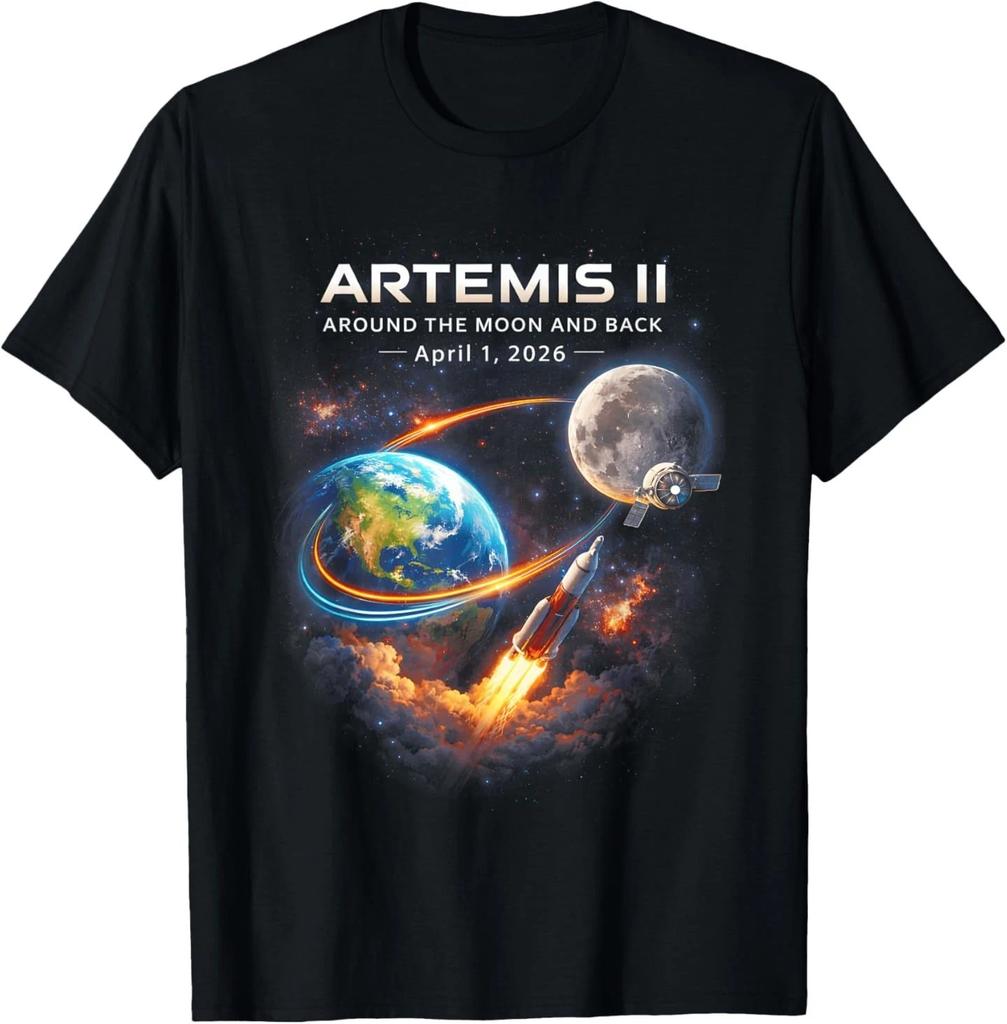 Artemis II Rocket Space Launch Back to The Moon Mission 2026 T- Shirt
