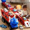 Children's Transforming Dinosaur Track Car with Storage, Alloy Material, Boys' Toy, Extended Edition