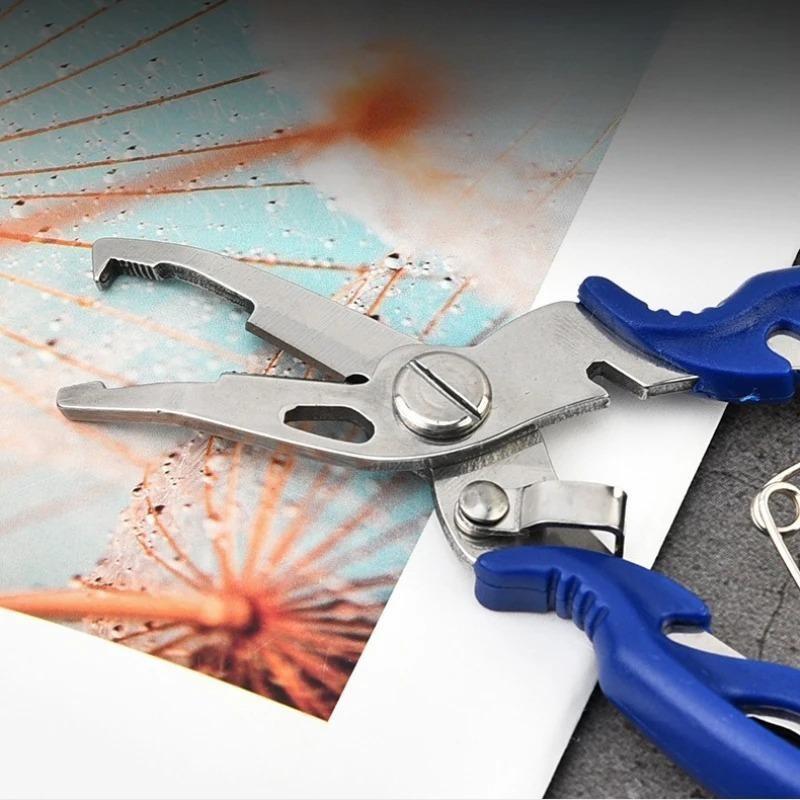 Multi-Function Fishing Pliers Stainless Steel Hook Remover Braided Line Scissors Outdoor Line Cutting & Split Ring Fishing Tools