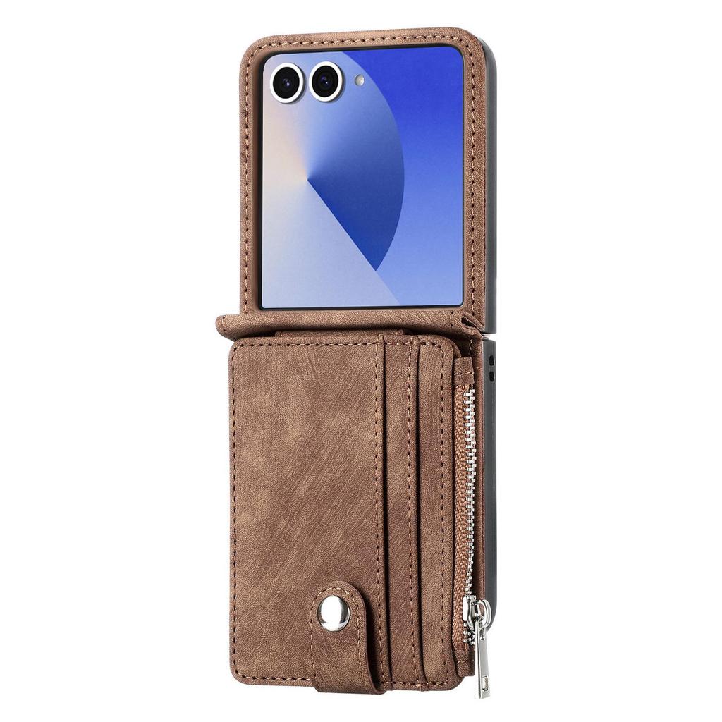 Samsung Z Flip7 Anti-Fall Lederhülle für Z Flip6 - Faltbar & Schützend