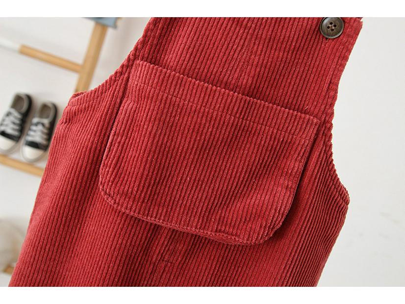 2025 Winter Korean Style Corduroy Overalls for 0-3 Year Olds - Velvet-Lined for Extra Warmth