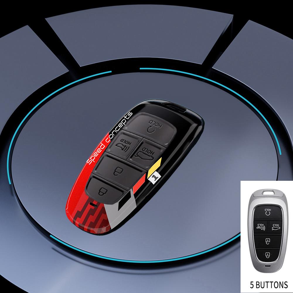 Graffiti Car Key Case Cover For Hyundai Solaris Sonata Hybrid Nexo Nx4 New Grand Santa Fe Tucson Accessories