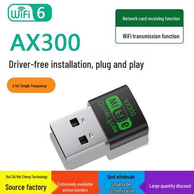 WiFi6 USB Wireless Network Adapter 300M Mini AX300 Receiver Transmitter Portable