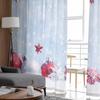 Christmas Snowball Sheer Curtains for Living Room Decoration Window Curtains Kitchen Tulle Voile Curtains