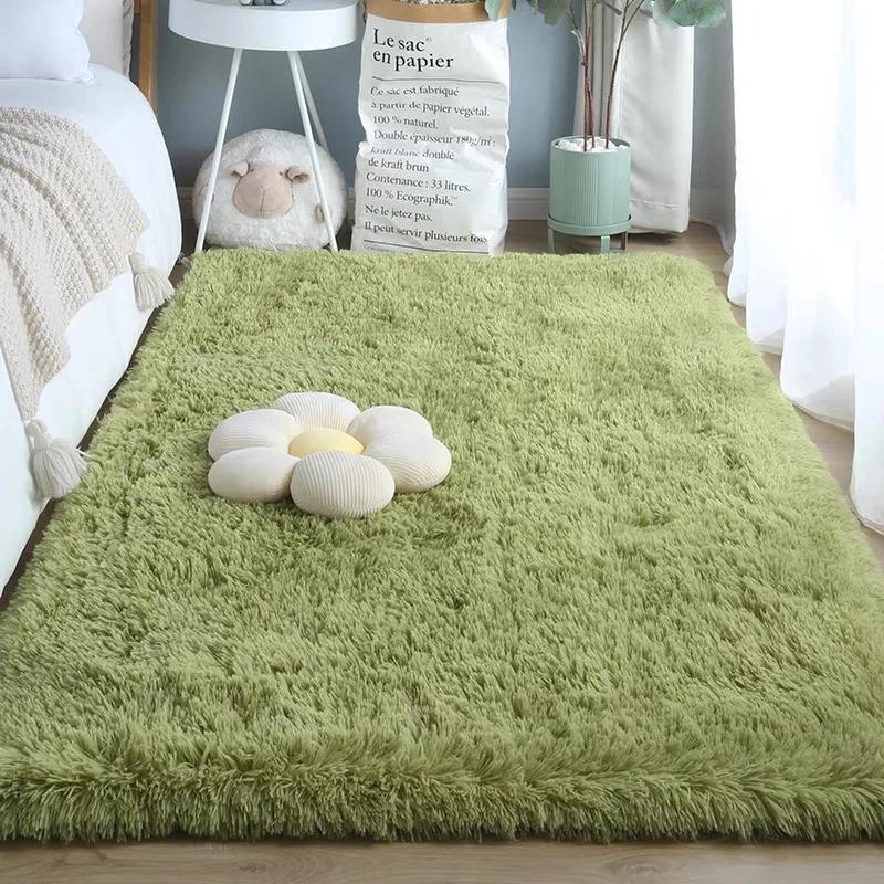 Beige Fluffy Shaggy Rug Ultra Soft Plush Non-Slip Washable Carpet for Bedroom, Living Room, Cozy Home Decor