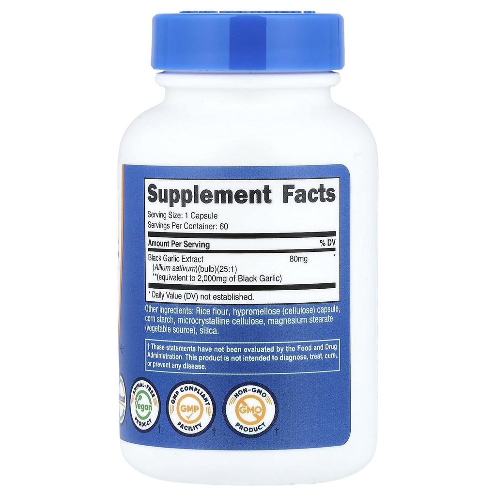 Nutricost, Black Garlic, 2,000 mg, 60 Capsules