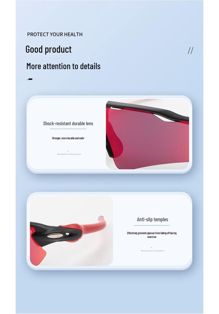 Cross-Border E-commerce TR90 Colorful Cycling Sunglasses for Outdoor Sports, Prescription-Compatible.