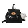 Stylish Vintage Student Backpack For Class And Travel In Black Brown And Coffee Colors