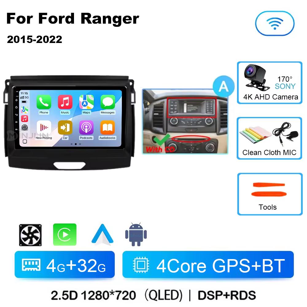 

Android 14 автомобильный радиоприемник стерео экран для Ford Ranger 2015 2016 2017 2018 2019-2022 Qualcomm мультимедиа Carplay Автомагнитола Головное устройство