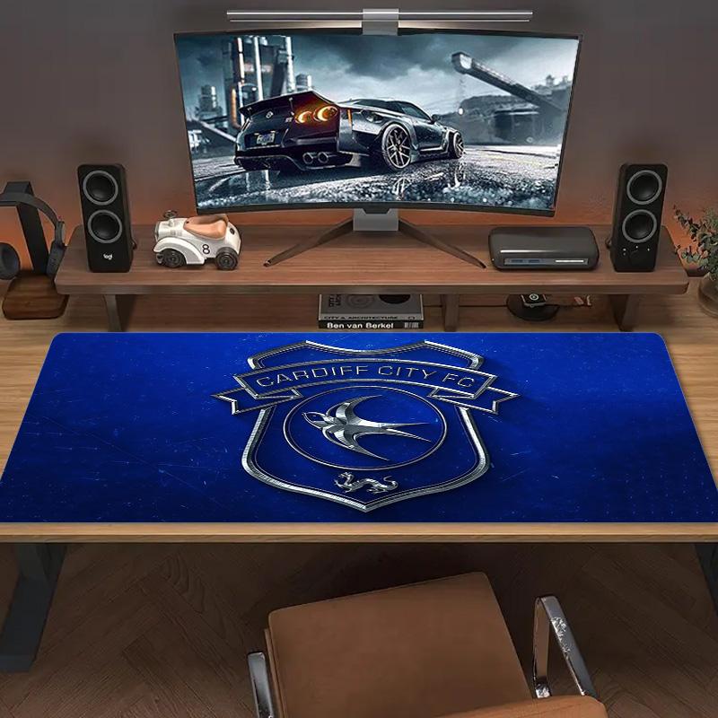 Cardiff City FC Print Cushion Non-slip Laptop Tablet Big Mousepad XXL Mat Mini PC Playmat With Lock Edge