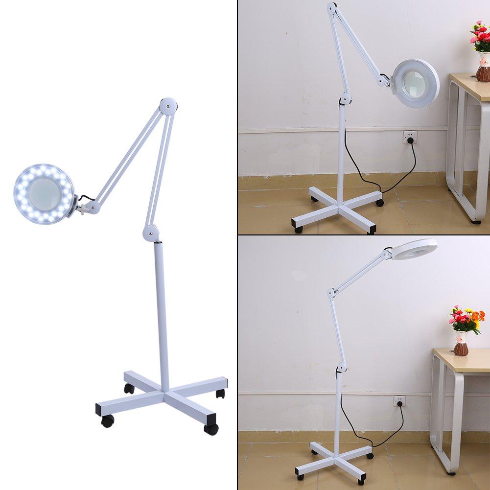 5x Diopter Magnifying Floor Stand Lamp Light Magnifier Tattoo Beauty