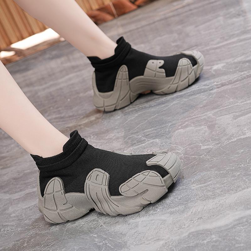 Summer new ins mesh fly-woven dad shoes breathable student sports heightened leisure