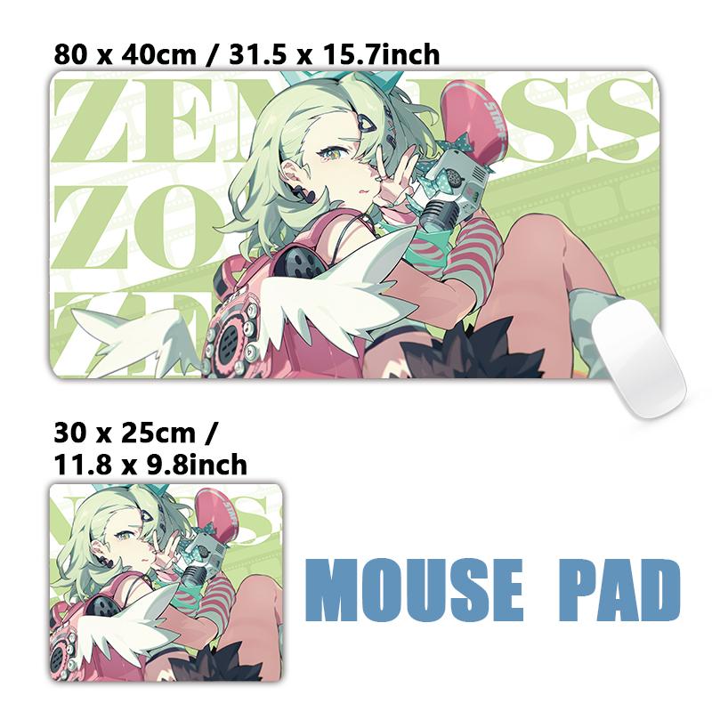 Anime Zzz Mouse Pad 900x400mm Large NonSlip Gaming Desk Mat Laptop Keyboard Tray Office Zenless Zone Zero Black
