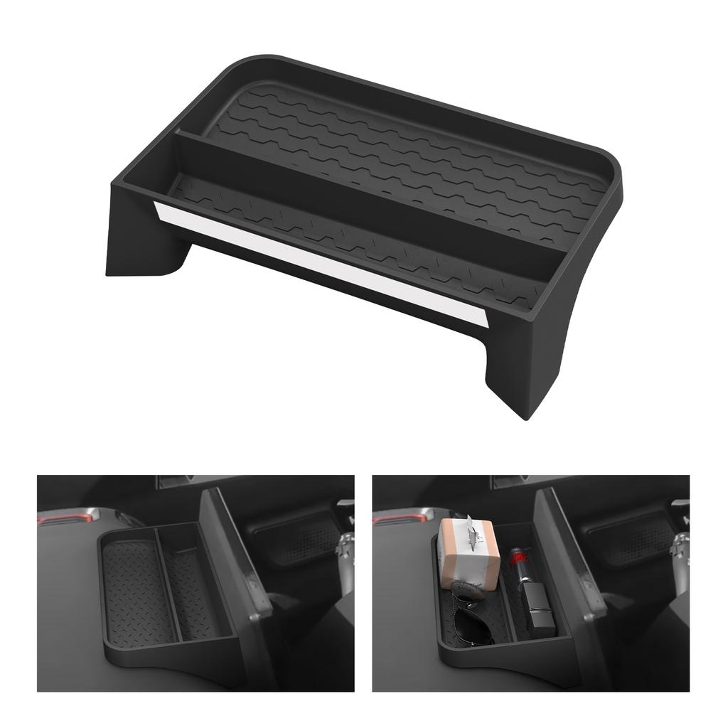 LHD für BYD Shark 2024 2025 Auto Armaturenbrett Ablagefach Display-Bildschirm Hintere Aufbewahrungsbox Tablett Organizer Zubehör Schwarz