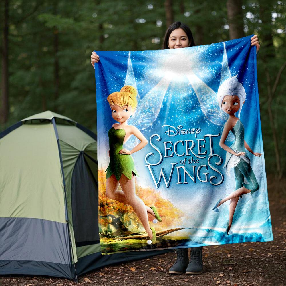 1pc, Secret of the Wings Blanket Cartoon Throw for Room Decor, Gift Idea, Living Room, Travel, Camping