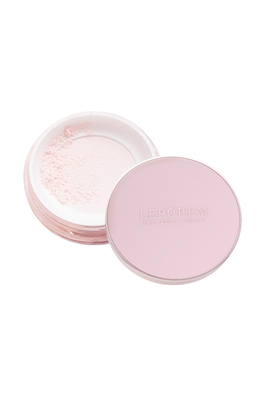 

LEPOREM Face Loose Powder 02 Pink, radiant glow, fine-particle powder, pore coverage, shine-preventing, moisturizing formula, radiant skin finish,