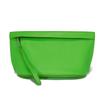 Used 9896 Logo Embossed Pouch 241390 7931, Foil Stamped, Light Green, Strap, Excellent Condition, New Logo, Lime,