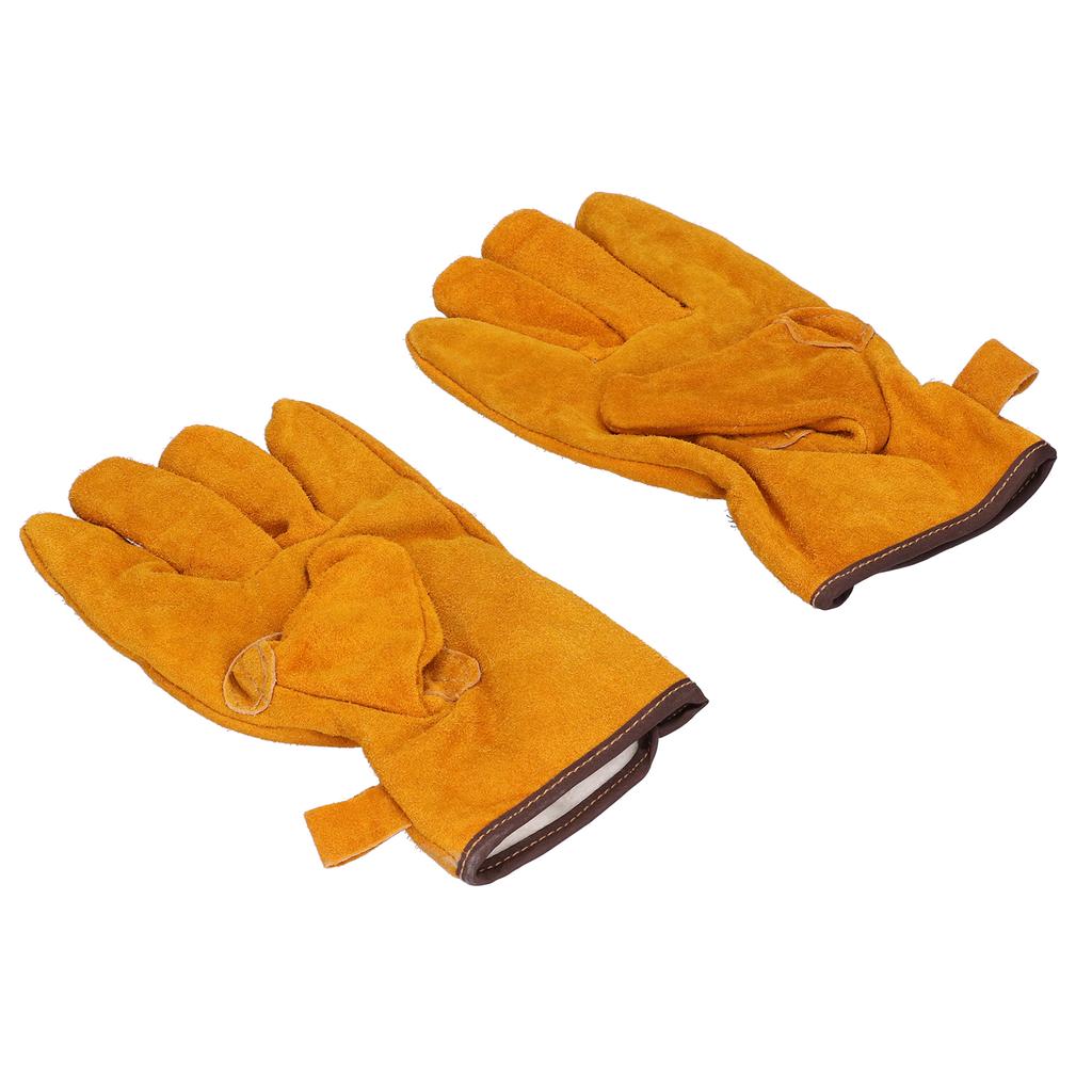 Gants Anti-Brûlure Haute Température et Résistants Gants Protecteurs pour Camping Barbecue(Jaune )