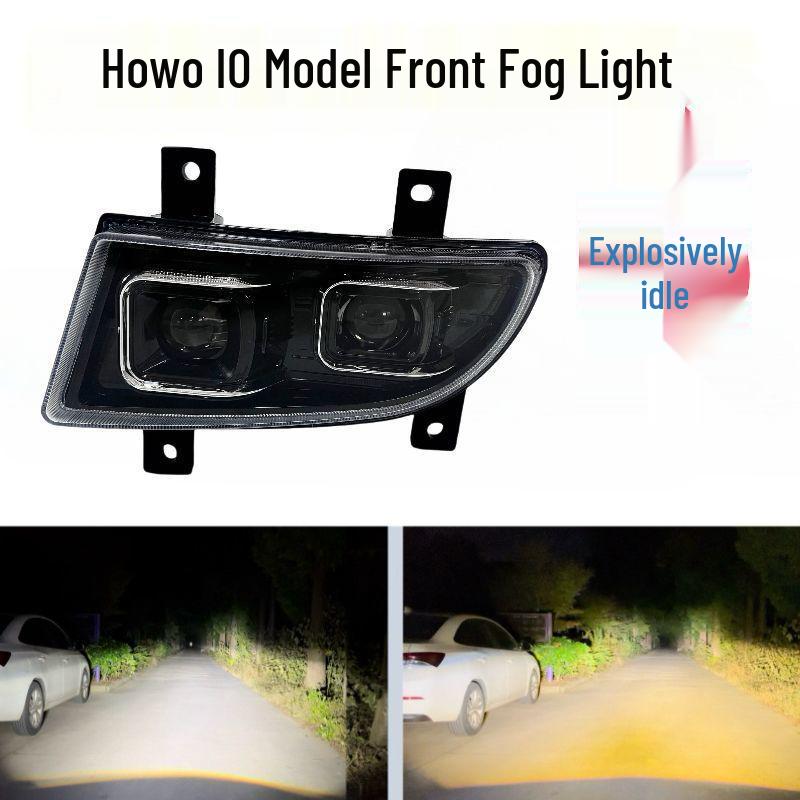 Compatible Front Fog Light Assembly for Sinotruk Howo 380 (2010/2009) - LED Yellow-White