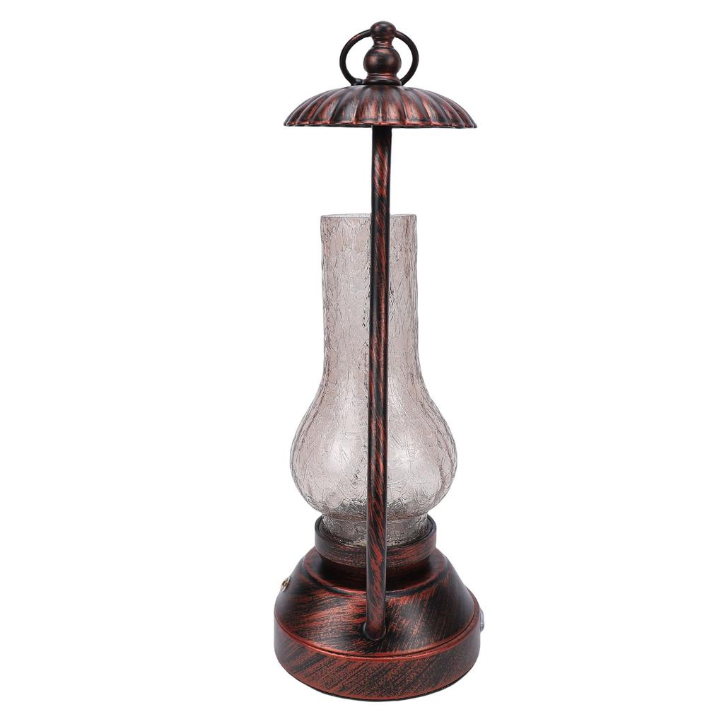 Cordless Rechargeable Lamp Touch Control Stepless Dimmable 3 Color Temperature Vintage Table Lamp for Bedroom Bedside