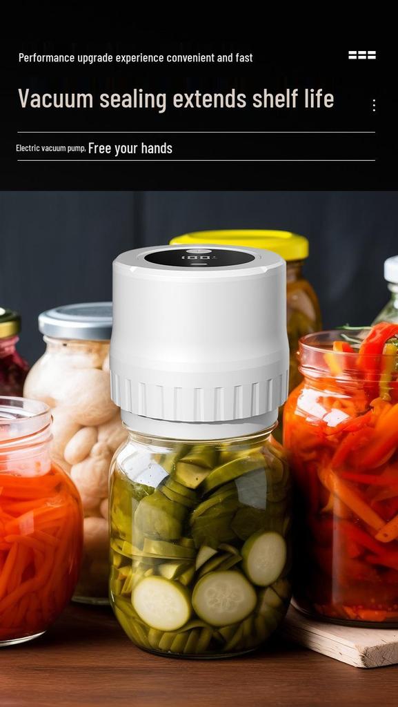 Universal Electric Vacuum Sealer Machine for Cans and Preserving Freshness