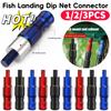 Fish Landing Dip Net Connector Quick Release Landing Net Head Adapter Prevent Fish Running Fish Landing Net Screw Fishing Tool